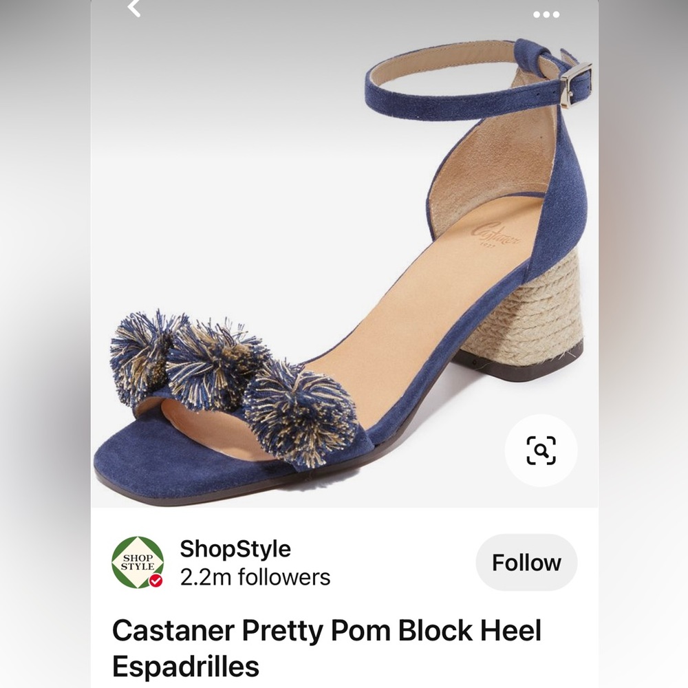 Castañer pom pom espadrilles size 6/36